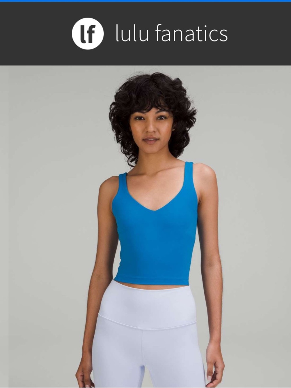 Lululemon Align Tank Sz 0 A B Poolside Blue Cropped Fitted Nulu Soft!!